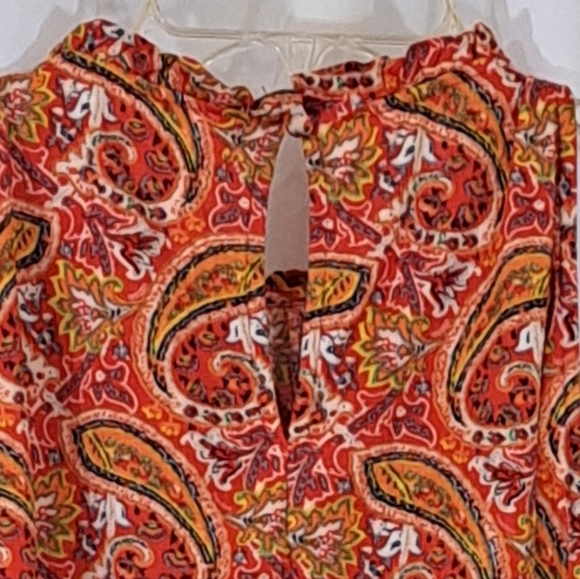 ♦️Sz XL Paisley Sleeveless Mock-Neck Top / Melloday - Picture 5 of 8